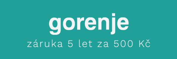 GORENJE - 5 let záruka na spotřebič za 500 Kč