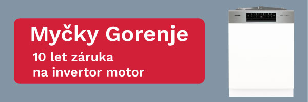 Gorenje myčky - 10 let záruka na invertor motor